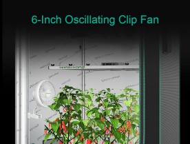 Your Indoor Ventilation Expert – Mars Hydro 6-Inch Oscillating Clip Fan
