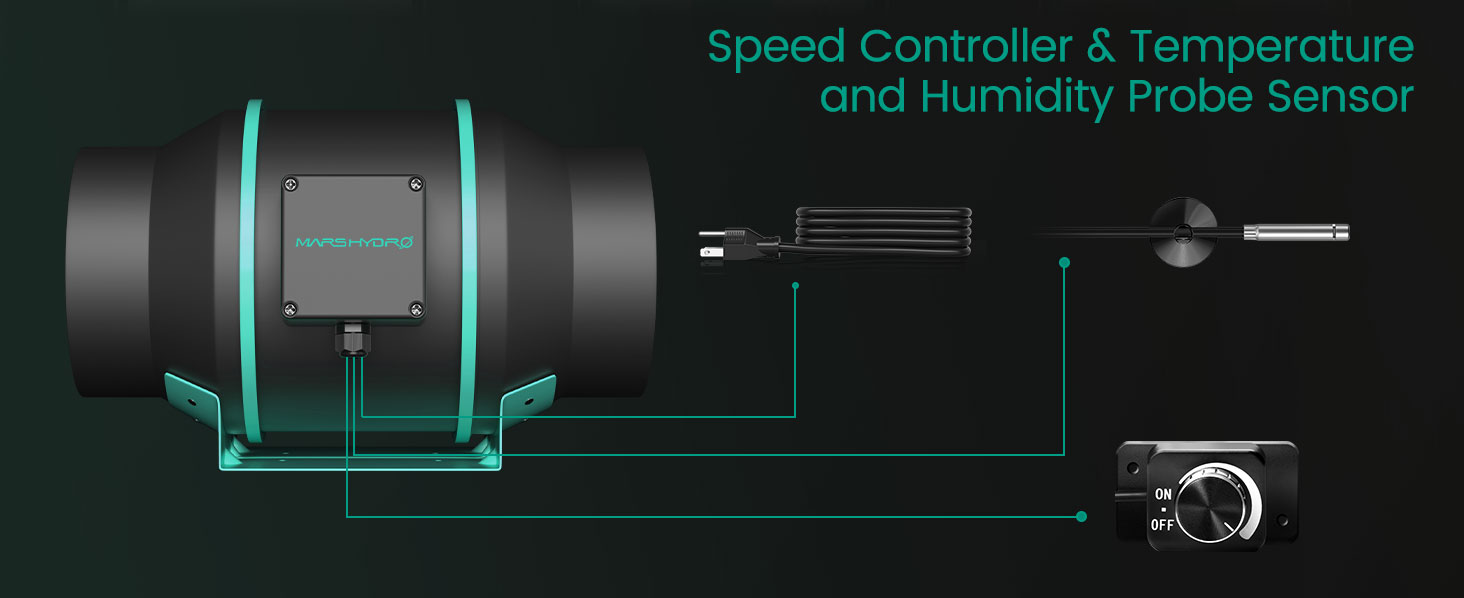 3mars hydro iFresh Smart Inline Duct Fan speed humidity controller