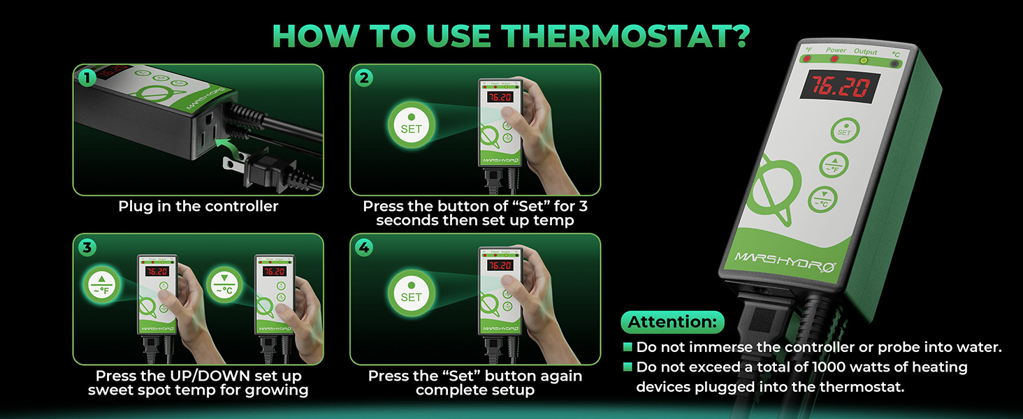 10mars hydro heat mat kits how to use thermostat