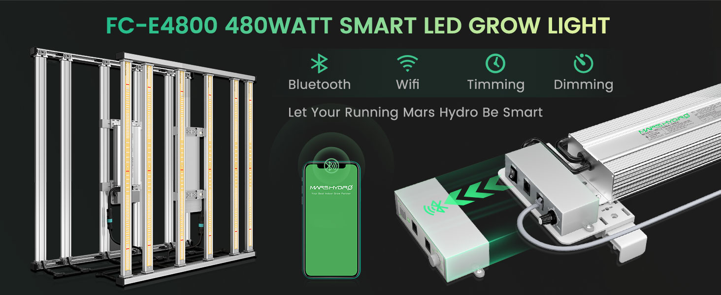 mars hydro fc-e4800 480watt samrt led grow light