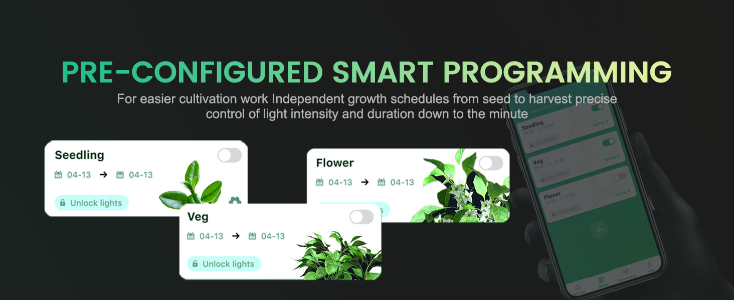 mars hydro fc-e4800 led smart grow system pre-configured smart prgramming