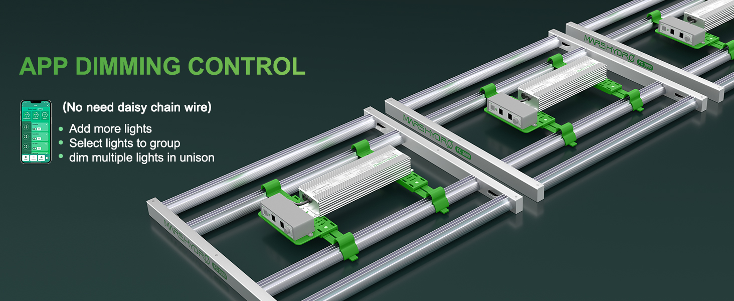 App dimming control of Mars Hydro Smart FC3000 LED