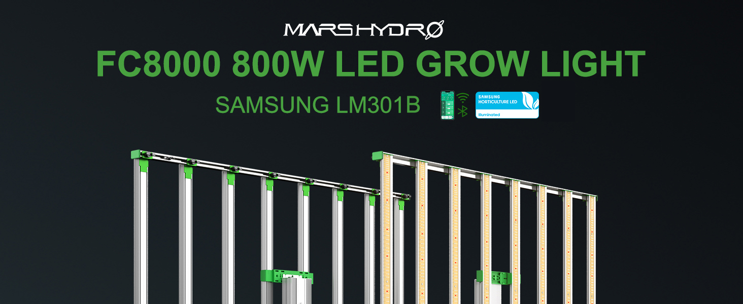 Система умного выращивания Mars Hydro Smart FC8000 Samsung LM301B 800 Вт Светодиодный светильник для выращивания растений