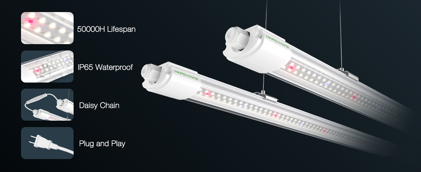 VG80 LED T5 Grow Lights For Seedling, Veg, and Cloning | Mars Hydro