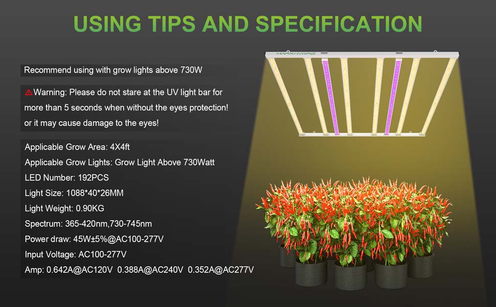 Mars Hydro UR45 植物育成LEDライト UV & IR サプリメント用