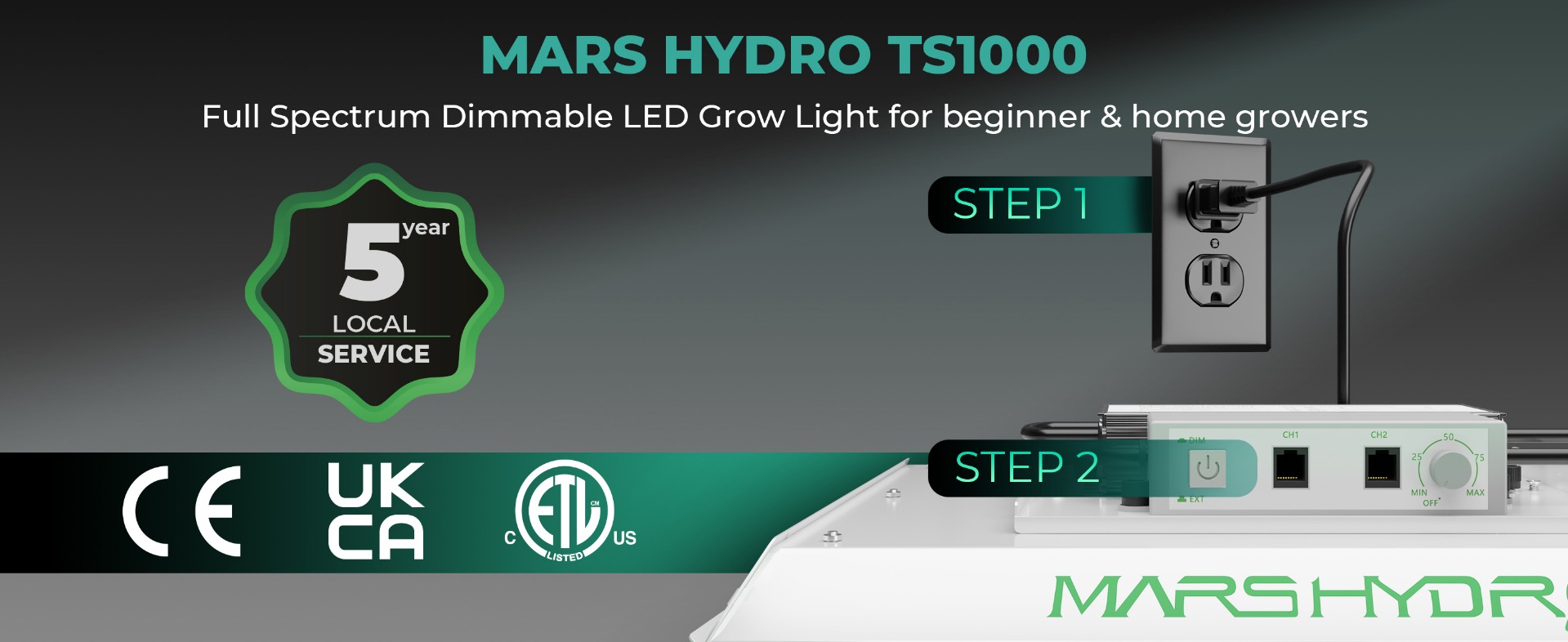 Mars Hydro TS 1000 led grow light, true 150W for indoor plants veg flower