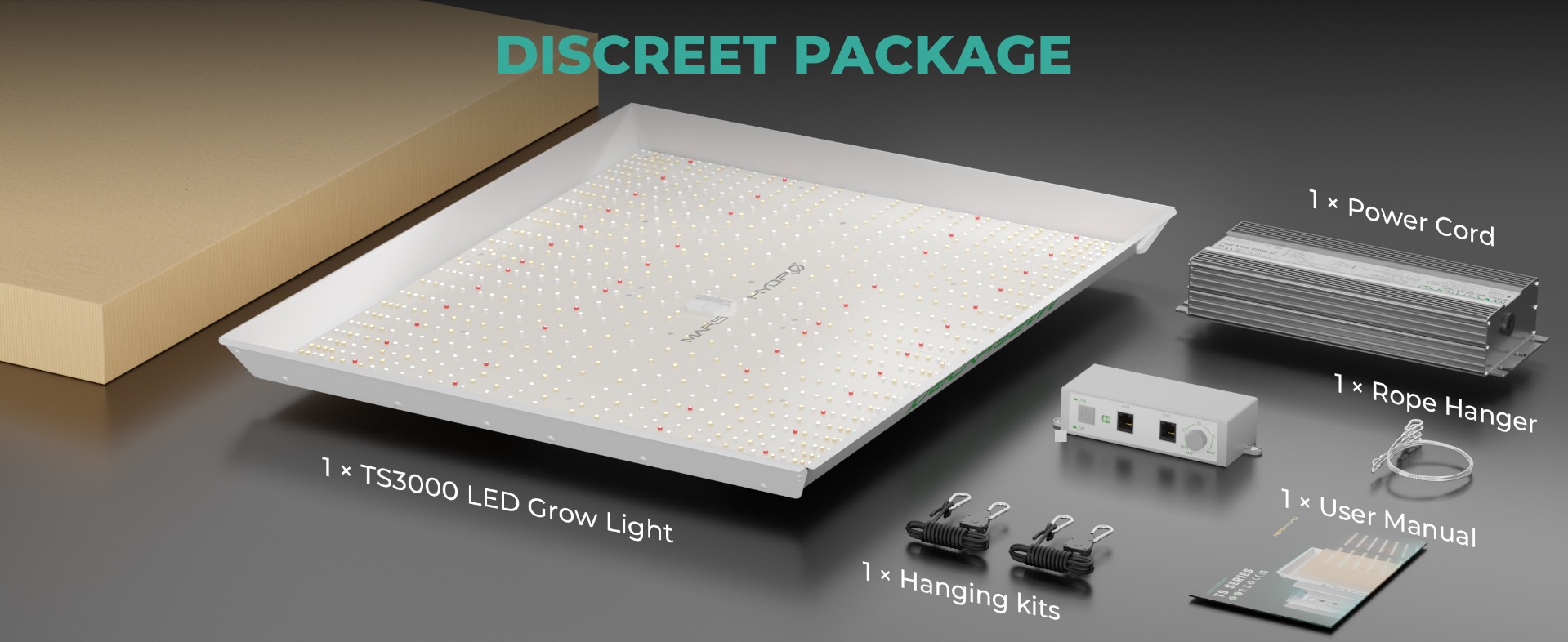 Mars hydro TS3000 LED, as the biggest led grow light in the TS series, offers enough coverage for a 4x4 ft area with affordable price and quality yields, in return it's able to be applied to both home cultivation and commercial veg cultivation.