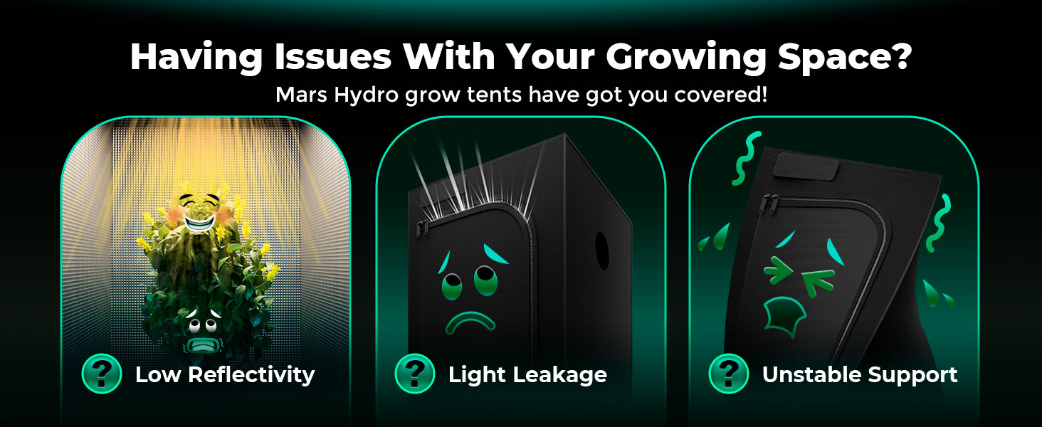 2.mars hydro grow tent solves your issues with growing space