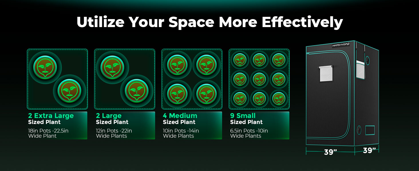 7.100x100x180cm grow tent utilize your space more effectively