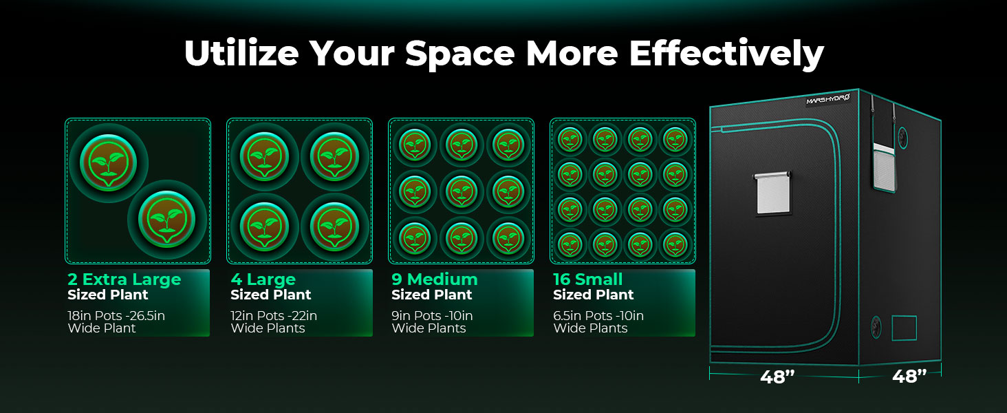 7.120x120x200cm grow tent utilize your space more effectively