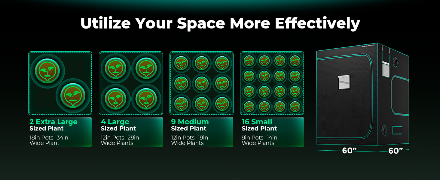 7.150x150x200cm grow tent utilize your space more effectively