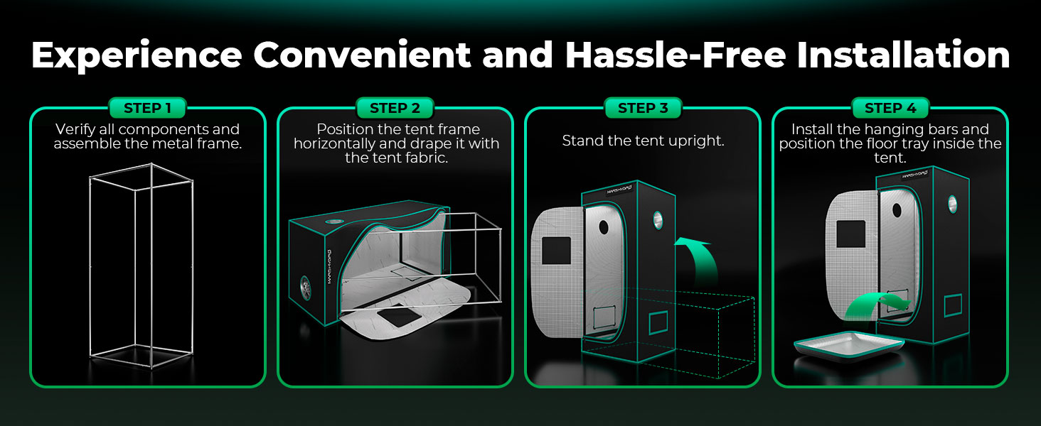 9.mars hydro grow tent experience convenient and hassle-free installation