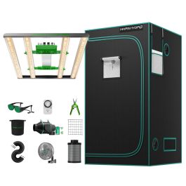 Mars Hydro FC-E3000 LED Grow Light + 3'x3' 39''X39''X71'' Complete Grow  Tent Kits with Smart Grow System