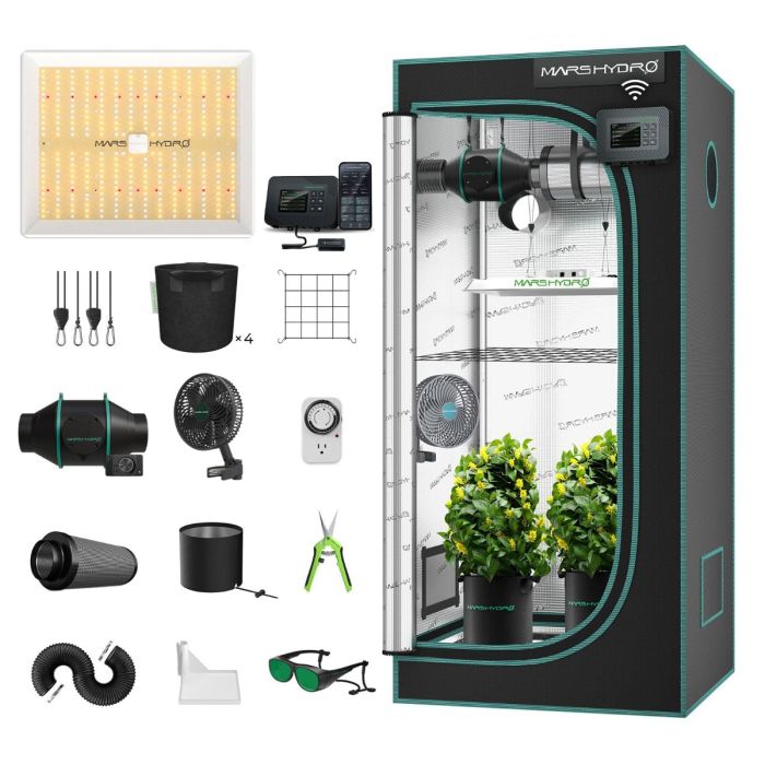 Mars Hydro TS 1000 LED Grow Light + 2.6'X2.6'(32