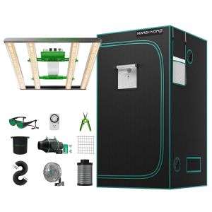 Mars Hydro FC-E3000 LED Grow Light + 3'x3' 39''X39''X71'' Complete Grow  Tent Kits with Smart Grow System