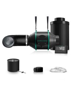 Mars Hydro 4 Inch Inline Fan And Carbon Filter Combo With Thermostat Controller