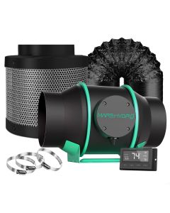 Mars Hydro 6 Inch Inline Fan And Carbon Filter Combo With Thermostat Controller