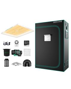 Mars Hydro TSW2000 Grow Tent Kits including TSW2000 LED Grow Light, 4x4 Grow Tent and Inline fan Carbon filter etc.