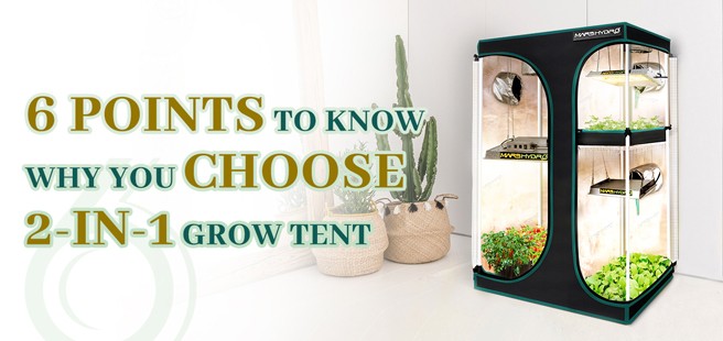6 Points to Know Why You Choose 2-in-1 Grow Tent Mars Hydro
