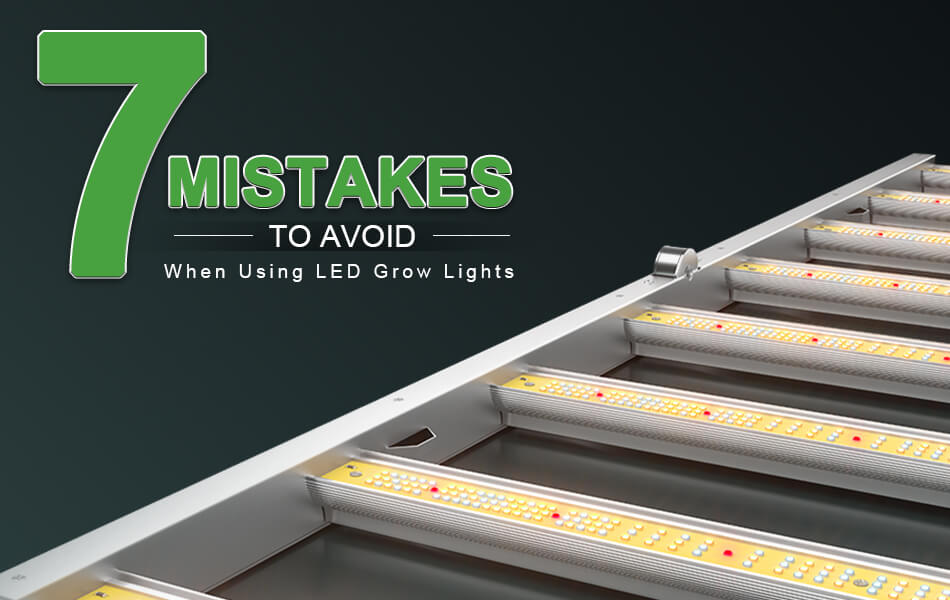 7 mistakes to avoid when using led grow lights. A mars hydro fc6500 lies on the right side