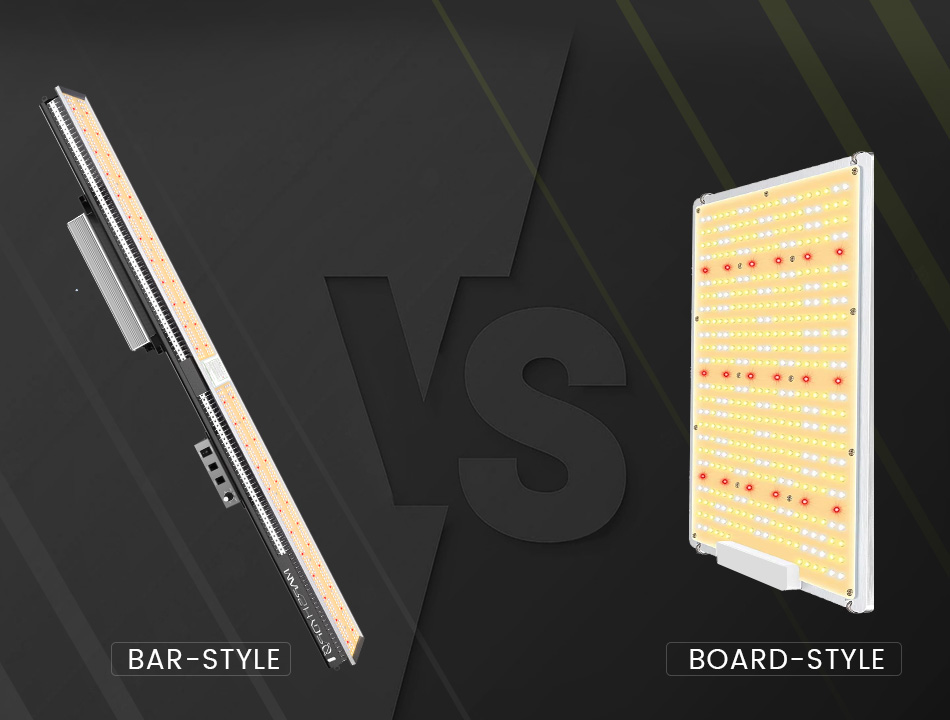 bar style led grow lights vs board style led grow lights