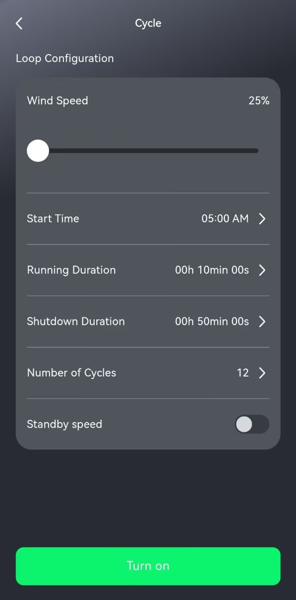 Cycle mode