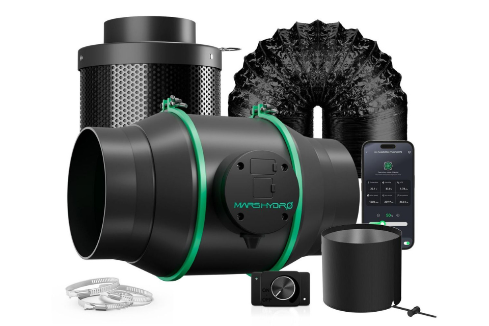 Inline duct fan combo