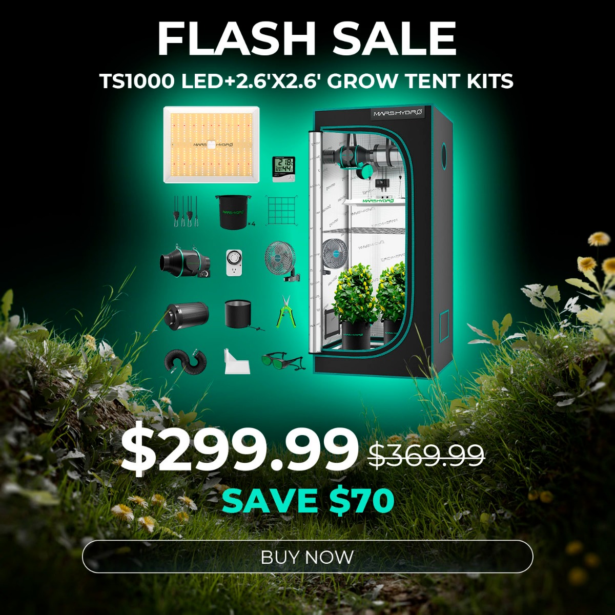 mars hydro ts1000 complete grow tent kits