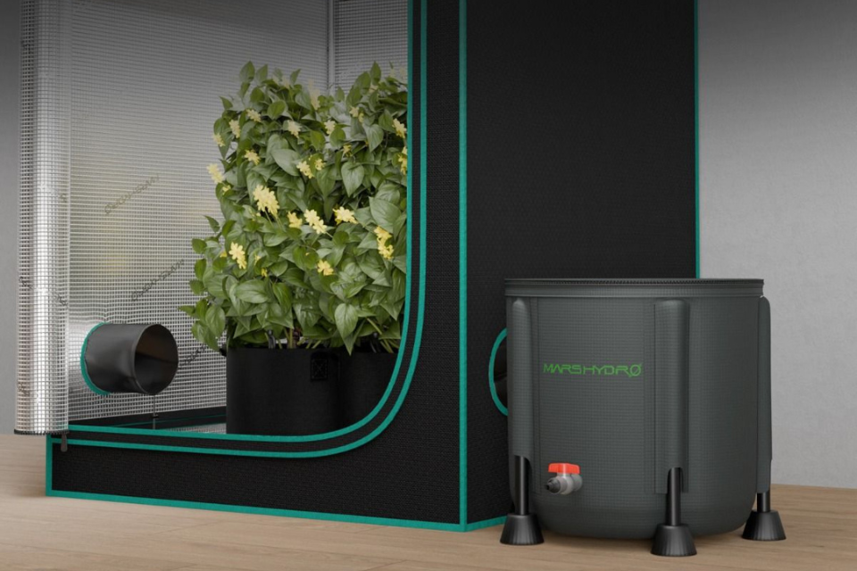 Used with a grow tent