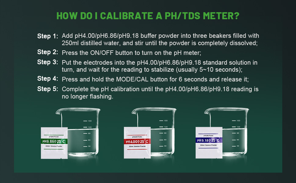 как откалибровать ph tds метр