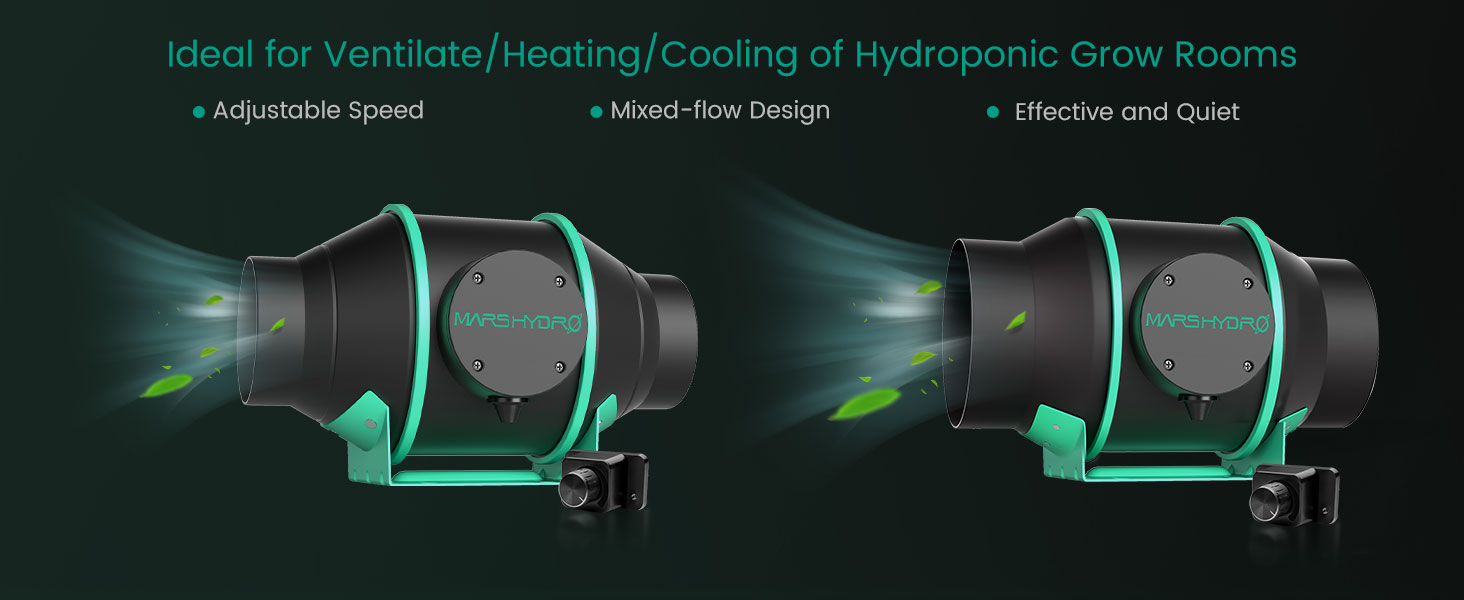 7mars hydro iFresh 6Inch Smart Inline Duct Fan hydroponic rooms